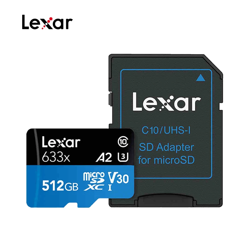 

Lexar 633X High Speed Memory Card 512GB A2 TF Card Class10 UHS-I U3 A1 MicroSD Card 32GB 64GB 128GB 256GB For Mobile Phone Gopro