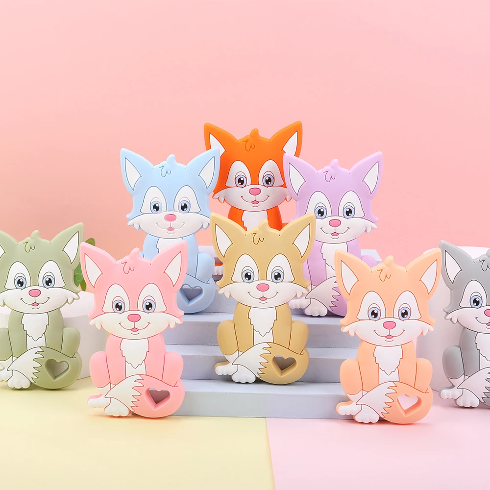 Sunrony 1Pc Fox Silicone Teether Baby Teeth Care Molar Teething Ring Animal Beads Toys Food Grade BPA Free
Sunrony 1Pc Fox Silicone Teether Baby Teeth Care Molar Teething Ring Animal Beads Toys Food Grade BPA Free