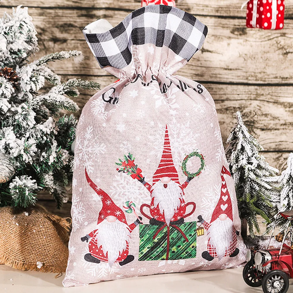 56 X 37cm Large Christmas Bag Christmas Decoration Linen Printed Drawstring Pocket Cute Forest Man Gift Gift Bag
56 X 37cm Large Christmas Bag Christmas Decoration Linen Printed Drawstring Pocket Cute Forest Man Gift Gift Bag