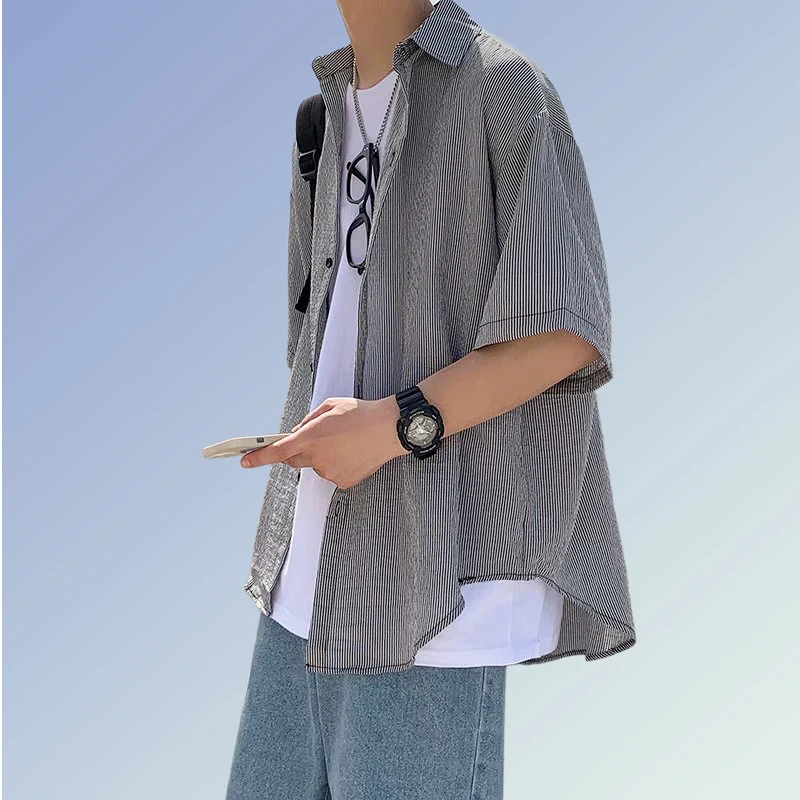 Japanese Streetwear Men Solid Turn-down Collar Shirts 2021 Men Summer Shirts Hawaiian Beach Short Sleeve Fashion Mens Shirts
Japanese Streetwear Men Solid Turn-down Collar Shirts 2021 Men Summer Shirts Hawaiian Beach Short Sleeve Fashion Mens Shirts