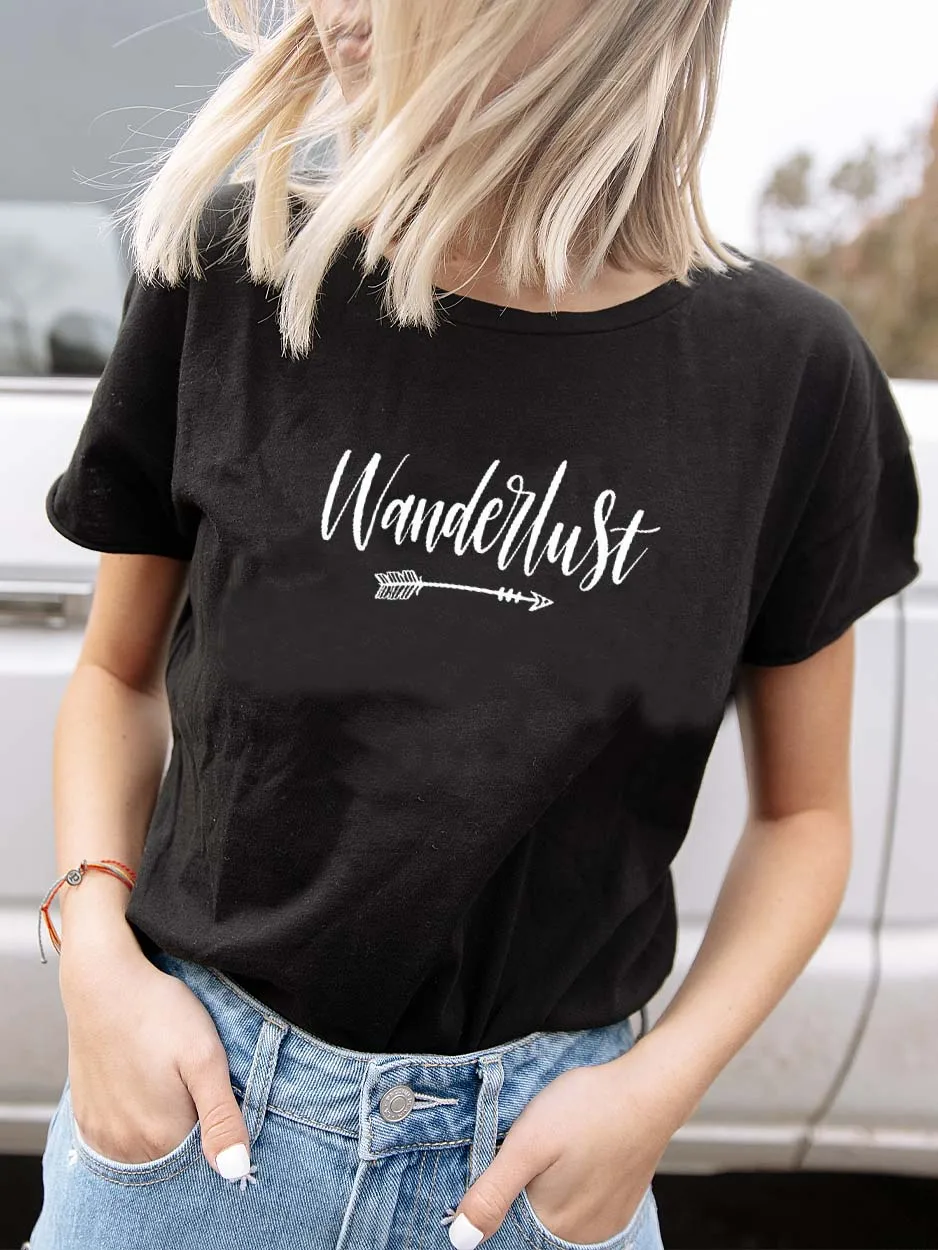 Wanderlust Printed New Arrival Women's Summer Funny Casual 100% T-Shirt day Travel Shirt Vacation Clothing Adventure shirt P364
Wanderlust Printed New Arrival Women's Summer Funny Casual 100% T-Shirt day Travel Shirt Vacation Clothing Adventure shirt P364