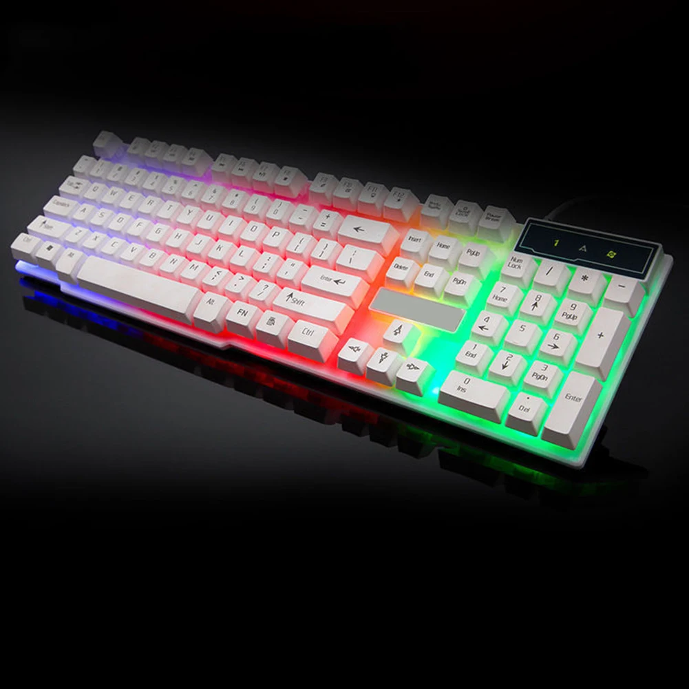 Colorful Rainbow Mechanical Keyboard 104 keys LED Illuminated Backlight USB Wired Desktop Gaming Keyboard for Tablet Desktop
Colorful Rainbow Mechanical Keyboard 104 keys LED Illuminated Backlight USB Wired Desktop Gaming Keyboard for Tablet Desktop
