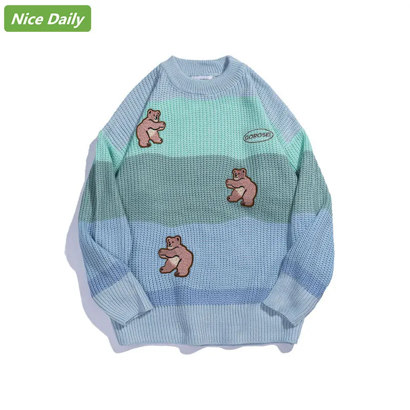 NiceDaily Men's Pullover Sweater Plaid Stitching Round Neck Sweater Long-Sleeved Korean Streetwear Brand Casual Couple Sweater
NiceDaily Men's Pullover Sweater Plaid Stitching Round Neck Sweater Long-Sleeved Korean Streetwear Brand Casual Couple Sweater