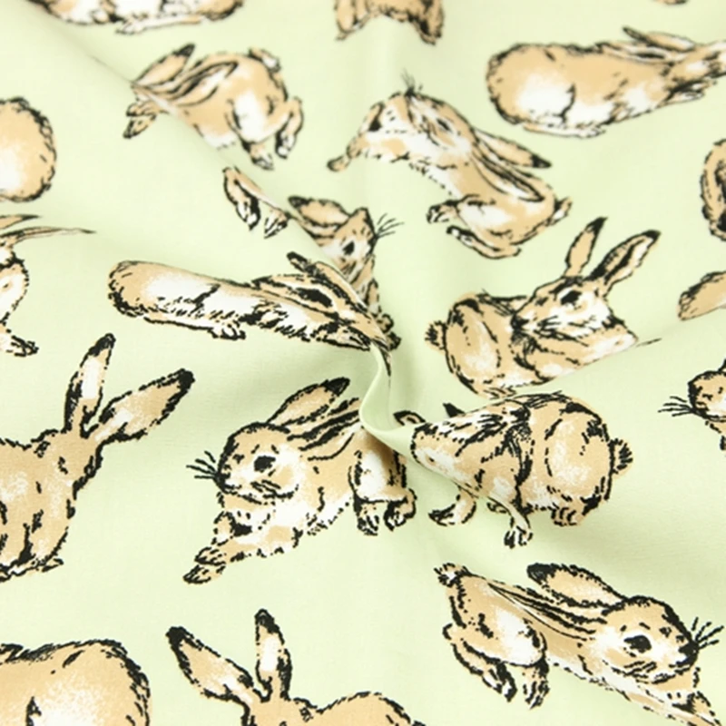 Pure Cotton Fabric for Dress Cute Lively Bunny Print Patterns DIY Clothes Handmade Patchwork Sewing Curtain Table Sofa
Pure Cotton Fabric for Dress Cute Lively Bunny Print Patterns DIY Clothes Handmade Patchwork Sewing Curtain Table Sofa