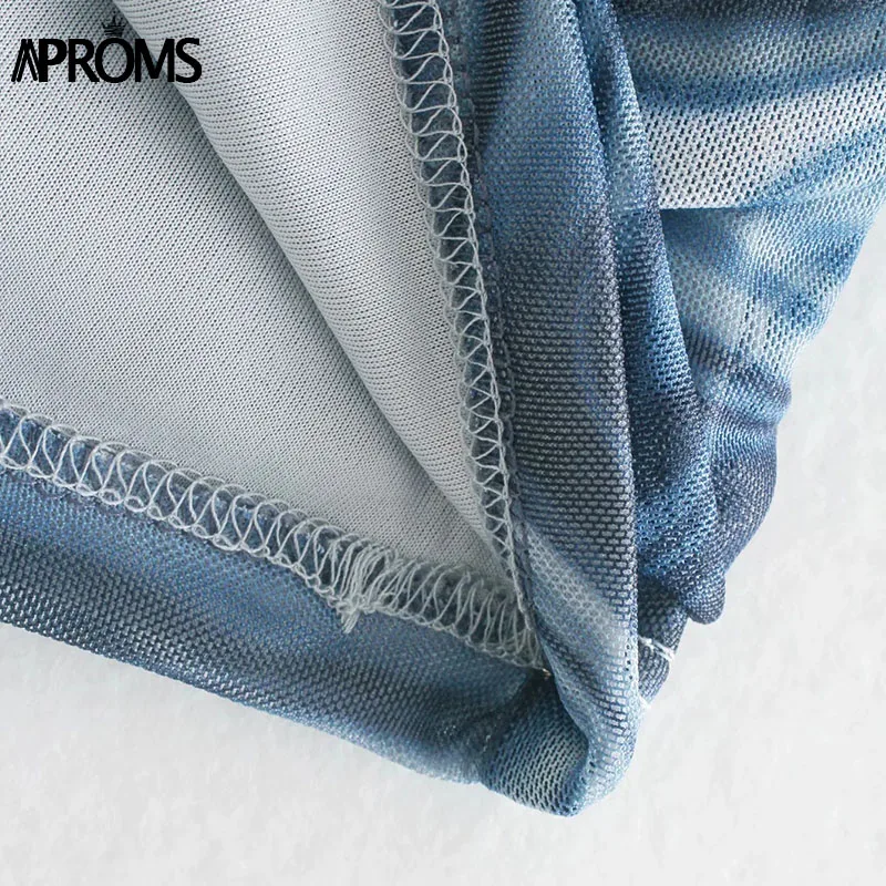 Aproms Elegant Straps Backless Ruched Mesh Dress Women Y2K Casual Blue Print Bodycon Mini Dresses Cool Girls Stretch Sundresses
Aproms Elegant Straps Backless Ruched Mesh Dress Women Y2K Casual Blue Print Bodycon Mini Dresses Cool Girls Stretch Sundresses