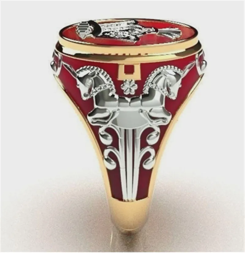 Creative Personality King Horse Two-tone Knight Rings for Men Hip Hop Punk Style Fashion Rings
Creative Personality King Horse Two-tone Knight Rings for Men Hip Hop Punk Style Fashion Rings