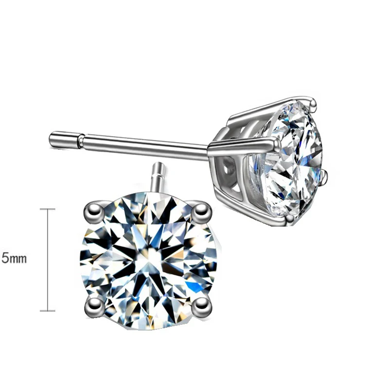925 Pure Silver Moissanite Drill Earrings Korean Women's Simple Temperament Four Claw Personality Round Jewelry Earrings
925 Pure Silver Moissanite Drill Earrings Korean Women's Simple Temperament Four Claw Personality Round Jewelry Earrings