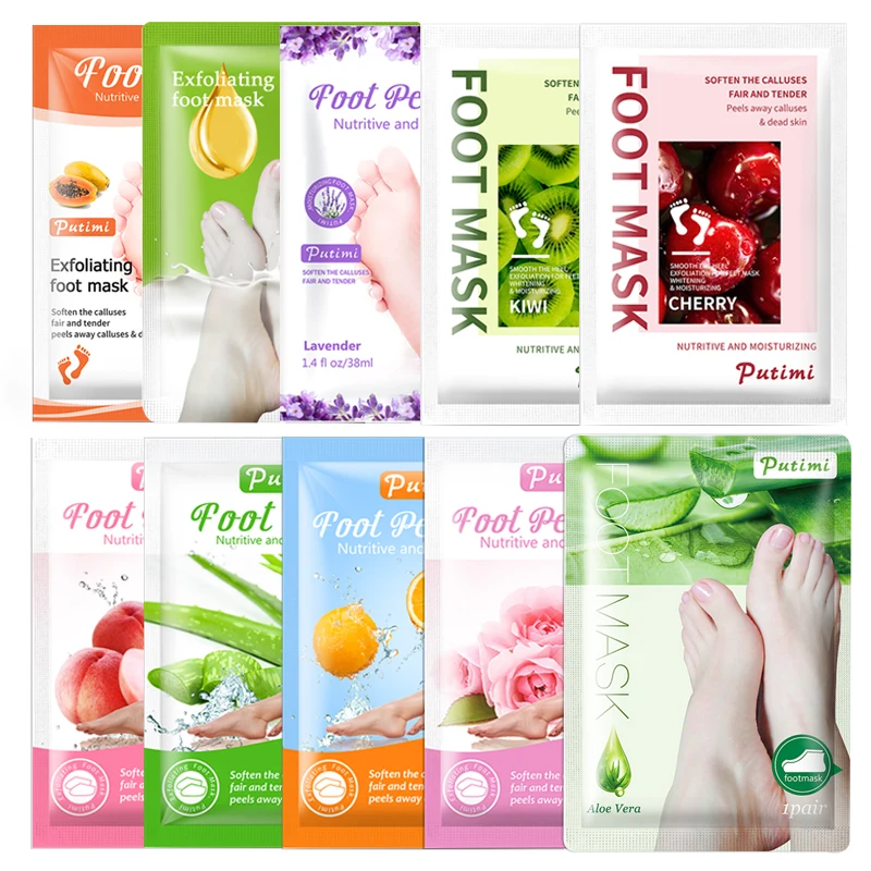 PUTIMI 10Pack Foot Mask Peel Pedicure Socks Foot Patch Dead Skin Exfoliating Feet Mask for Legs Whitening Foot Skin Care
PUTIMI 10Pack Foot Mask Peel Pedicure Socks Foot Patch Dead Skin Exfoliating Feet Mask for Legs Whitening Foot Skin Care
