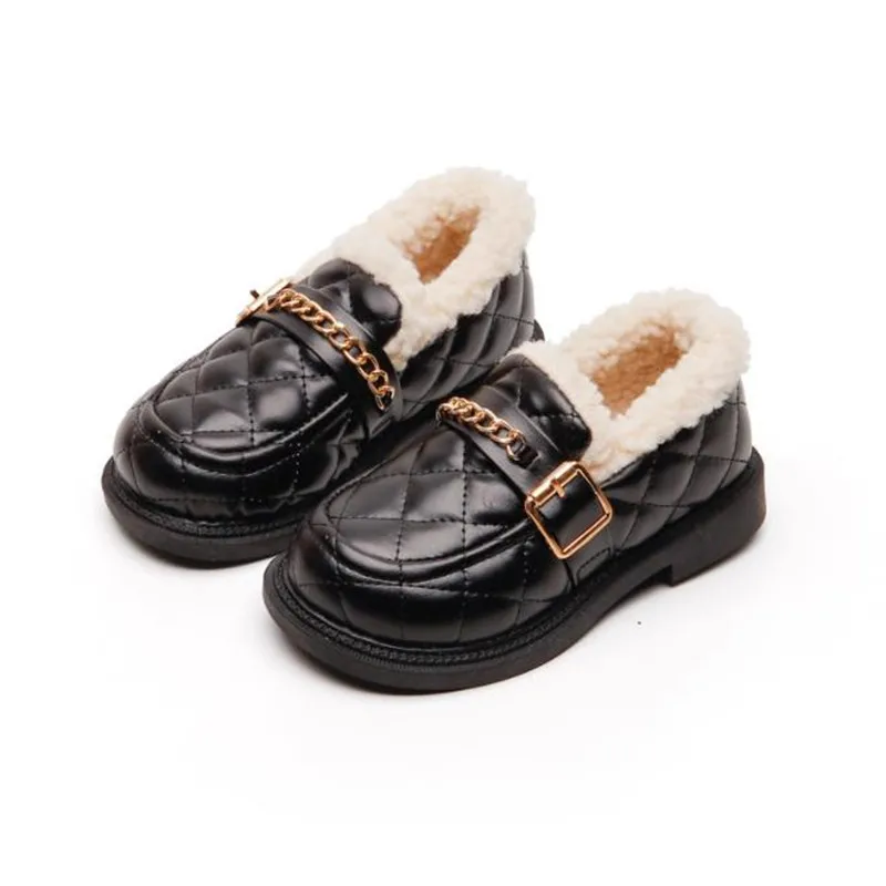 Autumn Winter Kids Plus Velvet Leather Shoes Children Slip on Loafers Shoes Black White Boat Shoe Sneakers Girls' Cotton Shoes
Autumn Winter Kids Plus Velvet Leather Shoes Children Slip on Loafers Shoes Black White Boat Shoe Sneakers Girls' Cotton Shoes