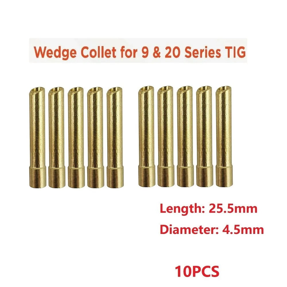 10PCS Wedge Collet For 9 & 20 Series 3.2mm Standard TIG Torches Fused Quartz Suit WP9 Wedge Collet Kit For Welding Torch
10PCS Wedge Collet For 9 & 20 Series 3.2mm Standard TIG Torches Fused Quartz Suit WP9 Wedge Collet Kit For Welding Torch