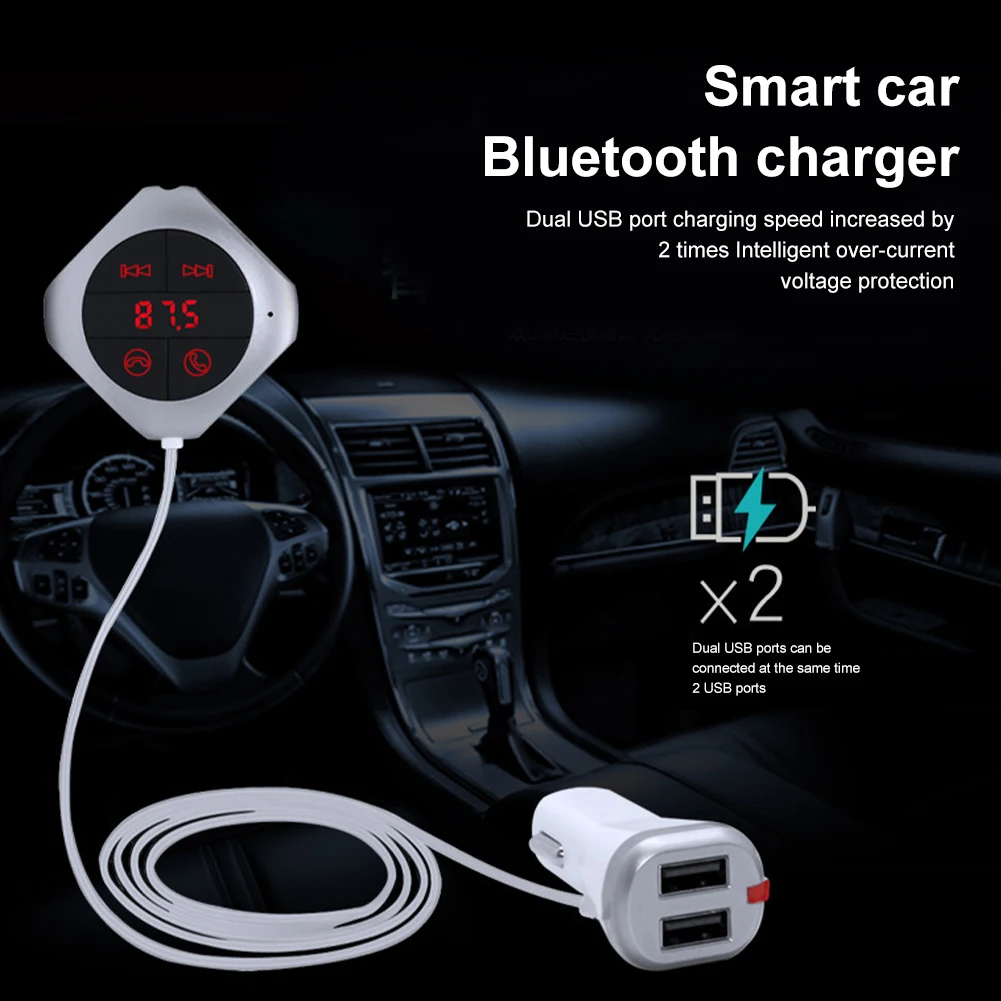 Car Bluetooth Kit Transmitter Audio Receiver Hands-free Call Wireless FM 2.5A Dual USB Support AUX TF Card Reader Accessories
Car Bluetooth Kit Transmitter Audio Receiver Hands-free Call Wireless FM 2.5A Dual USB Support AUX TF Card Reader Accessories