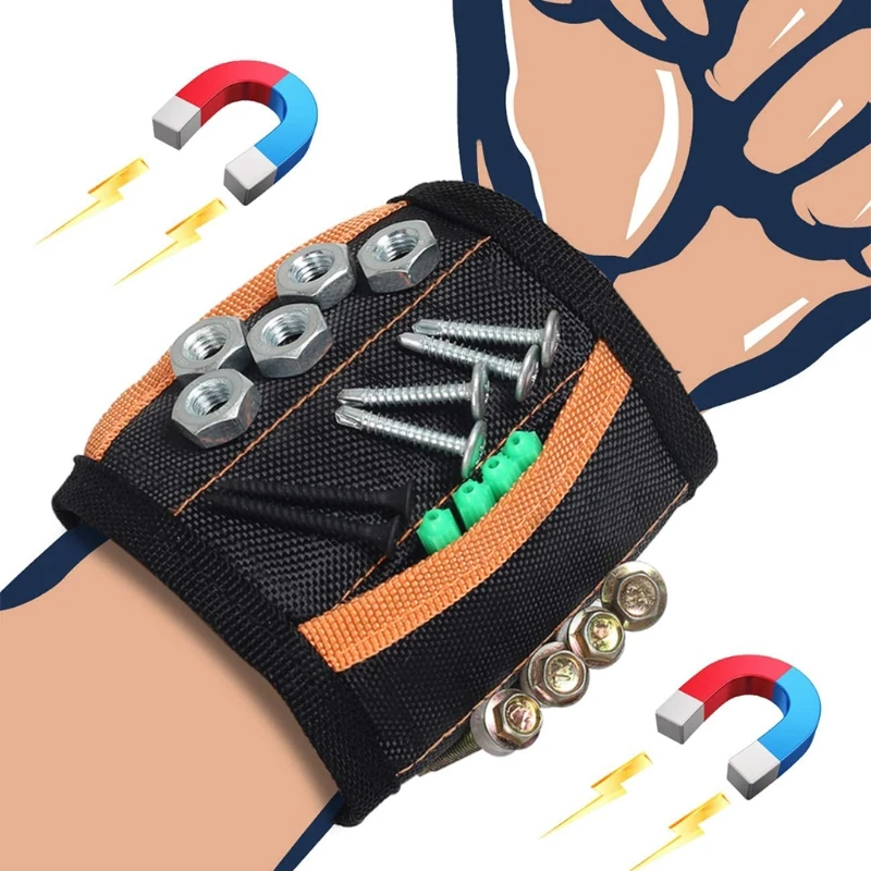Magnetic Wristband Bag Tools Wrist Belt with 15 Strong Magnets for Holding Screws Nails Drill Bits Bracelet
Magnetic Wristband Bag Tools Wrist Belt with 15 Strong Magnets for Holding Screws Nails Drill Bits Bracelet