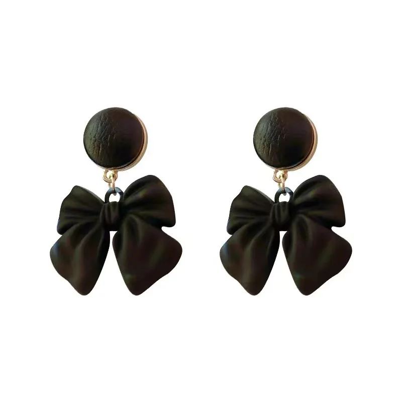 YPAY 2021 New Arrival Metal Trendy Black Bow Dangle Earrings For Women Students Fashion Metal Party Pendiente
YPAY 2021 New Arrival Metal Trendy Black Bow Dangle Earrings For Women Students Fashion Metal Party Pendiente