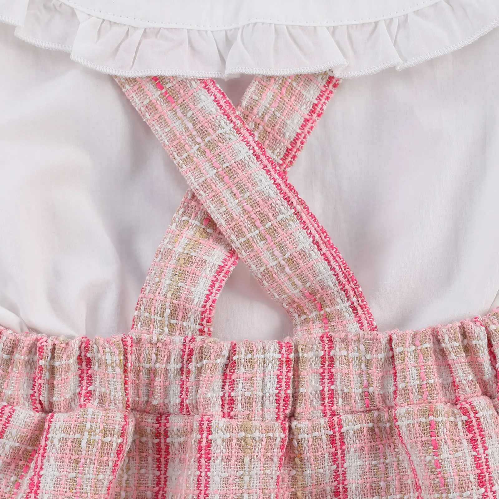 2020 Princess 2-7Y Toddler Baby Girl Clothing Lace Peter pan Collar Shirt White Top+Pink Plaid Button Straps Skirt 2pcs Fall Set
2020 Princess 2-7Y Toddler Baby Girl Clothing Lace Peter pan Collar Shirt White Top+Pink Plaid Button Straps Skirt 2pcs Fall Set
