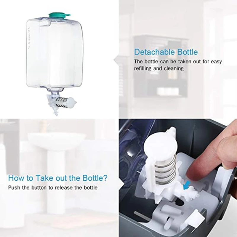 1000Ml Wall-Mounted Soap Dispenser Dispenser Rack Suitable for Hotels Offices Homes Facilities Public Places
1000Ml Wall-Mounted Soap Dispenser Dispenser Rack Suitable for Hotels Offices Homes Facilities Public Places