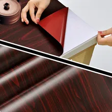 5M PVC self-adhesive wallpaper furniture renovation stickers waterproof kitchen cabinet wardrobe door wooden decorative film