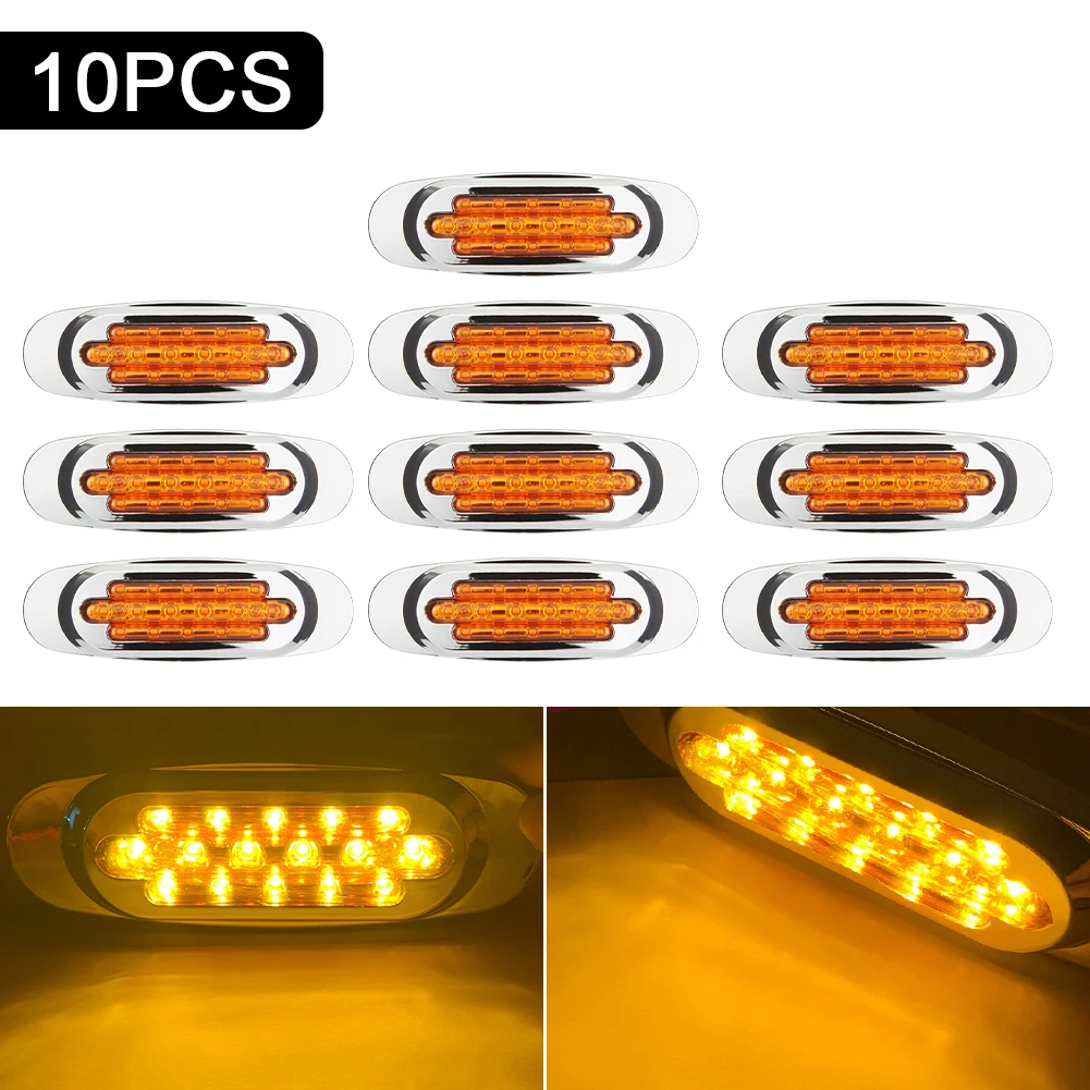 16led Side Taillights Side Marker Lights Electroplated 12-24v Car External Lamp For Car Truck Side Parking Light Car Accessories
16led Side Taillights Side Marker Lights Electroplated 12-24v Car External Lamp For Car Truck Side Parking Light Car Accessories