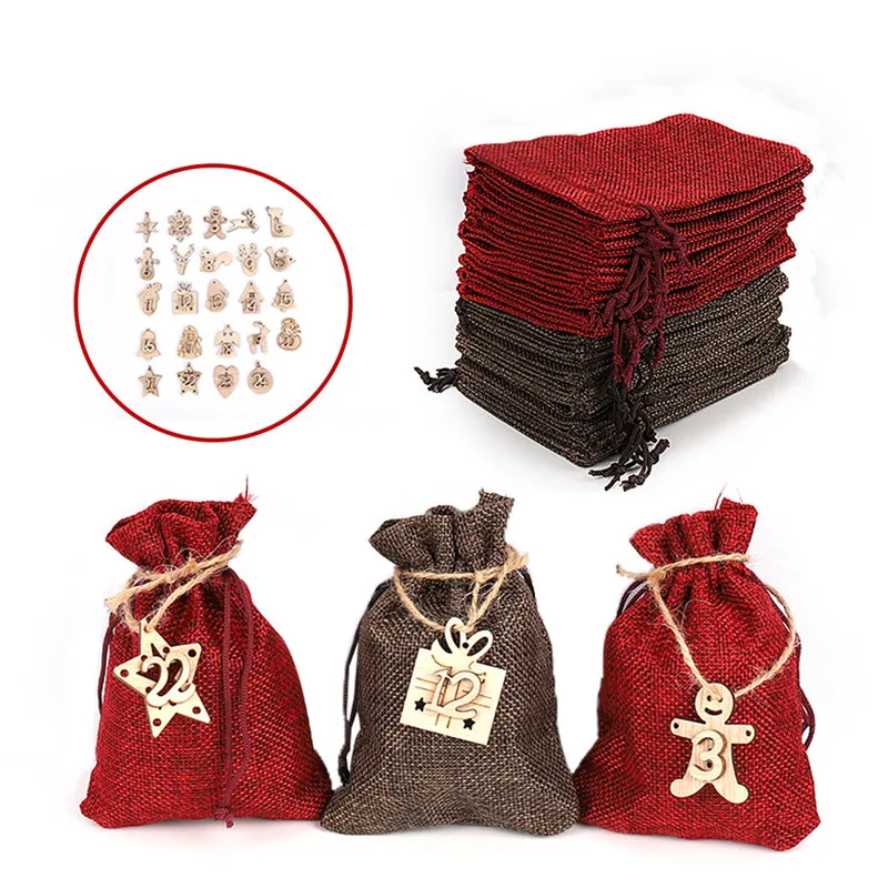 Christmas Calendar Gift Bag Environmentally-Friendly 24 Advent Calendar Burlap Bag, Durable Hanging Drawstring Gift Bag
Christmas Calendar Gift Bag Environmentally-Friendly 24 Advent Calendar Burlap Bag, Durable Hanging Drawstring Gift Bag