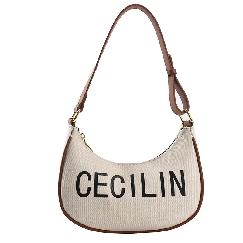 Simple Letter Design Canvas Armpit Shoulder Crossbody Bag for Women 2021 Casual New Women's Designer Handbag Female Travel Totes
Simple Letter Design Canvas Armpit Shoulder Crossbody Bag for Women 2021 Casual New Women's Designer Handbag Female Travel Totes