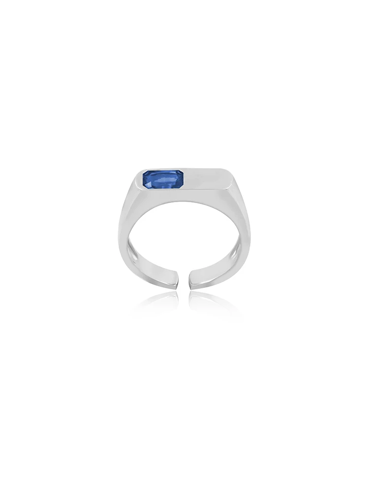 Metalring Blue Emerald Ring Men and Women Couple Rings Light Luxury Minority Original Design Couple Fashion Retro 
Metalring Blue Emerald Ring Men and Women Couple Rings Light Luxury Minority Original Design Couple Fashion Retro