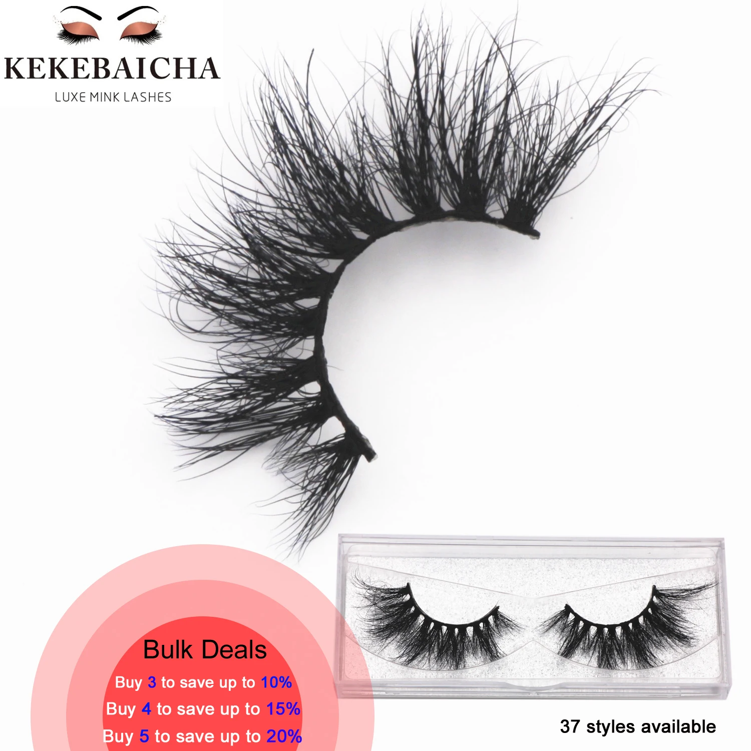 KEKEBAICHA Messy Eyelashes Dramatic False Eyelash 3D Mink Crisscross Lashes 100% Cruelty Free Handmade Full Strip Lashes Makeup 
KEKEBAICHA Messy Eyelashes Dramatic False Eyelash 3D Mink Crisscross Lashes 100% Cruelty Free Handmade Full Strip Lashes Makeup