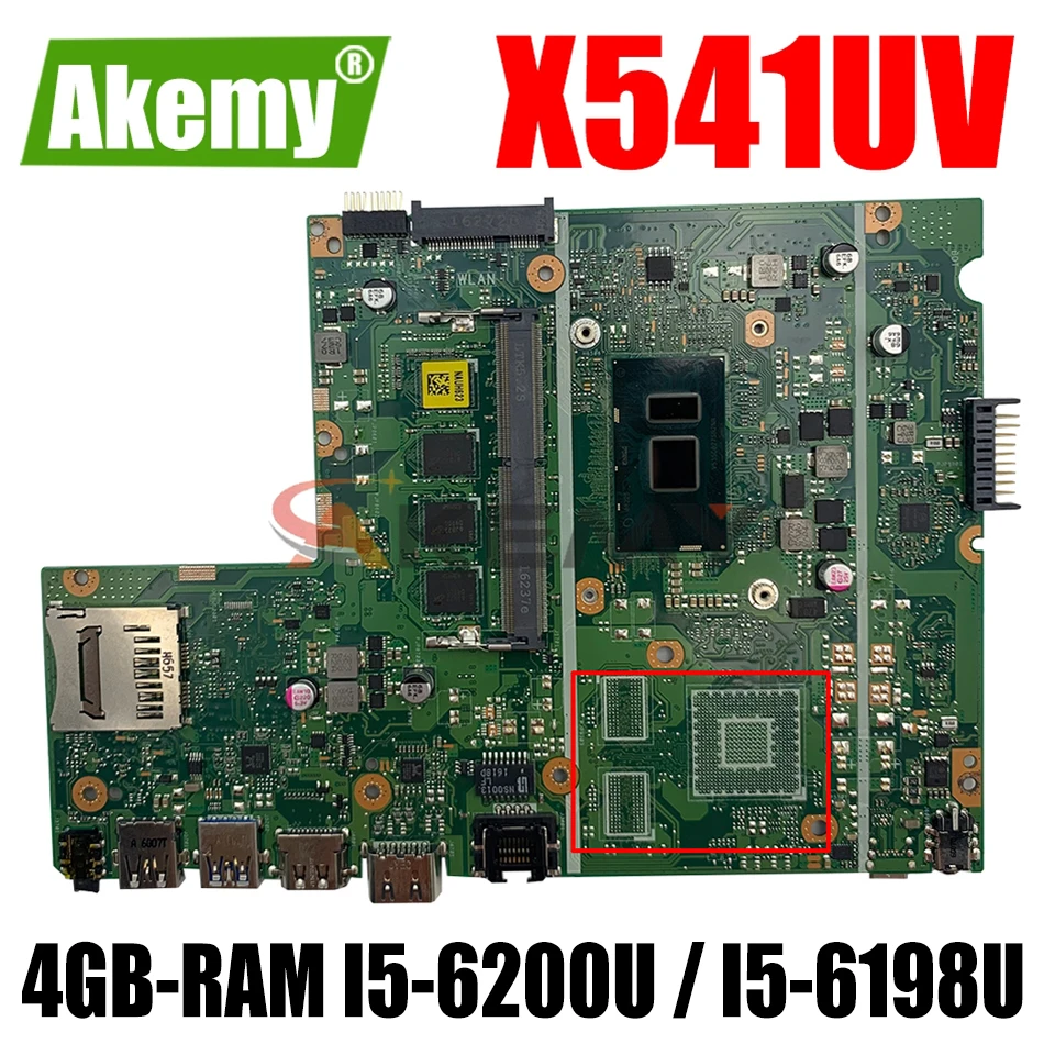 Материнская плата AKEMY X541UV для ноутбука ASUS VivoBook X541UA X541U, оригинальная материнская плата 4GB-RAM, I5-6200U GM
Материнская плата AKEMY X541UV для ноутбука ASUS VivoBook X541UA X541U, оригинальная материнская плата 4GB-RAM, I5-6200U GM