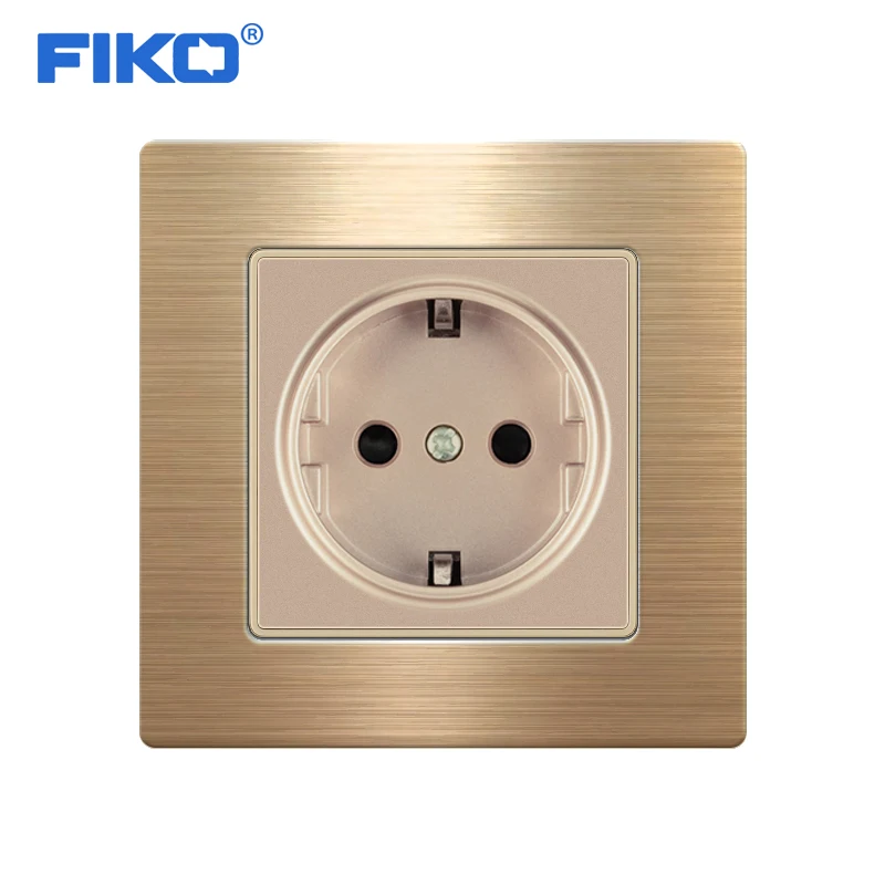 FIKO 16A EU Standard Wall Socket Luxury Power Outlet Stainless Steel Brushed Silver Panel Electrical Plug AC 110~250V
FIKO 16A EU Standard Wall Socket Luxury Power Outlet Stainless Steel Brushed Silver Panel Electrical Plug AC 110~250V
