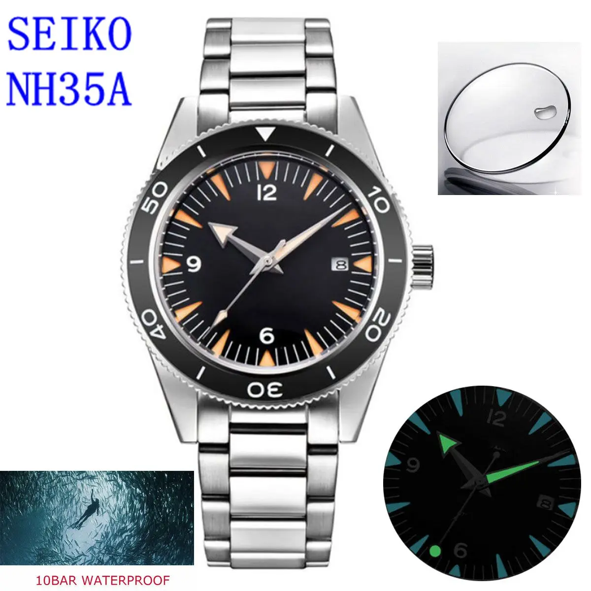 Ceramic Bezel Miyota NH35 Automatic Mechanical Wristwatch Men Watches Steel Strap Sapphire Corgeut Watch Dive Lume 41mm Relogio
Ceramic Bezel Miyota NH35 Automatic Mechanical Wristwatch Men Watches Steel Strap Sapphire Corgeut Watch Dive Lume 41mm Relogio