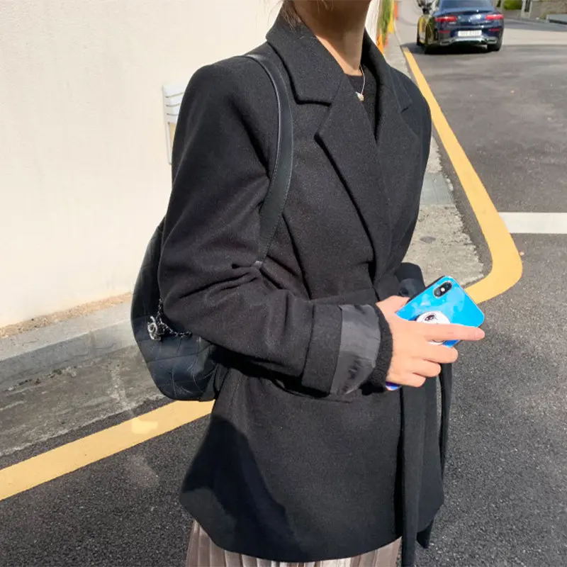 Warm All Match Retro Chic Office Lady Hot Vintage Blazer Loose Solid Brief Feminine Woolen Women Plus Size Button Notched Full
Warm All Match Retro Chic Office Lady Hot Vintage Blazer Loose Solid Brief Feminine Woolen Women Plus Size Button Notched Full