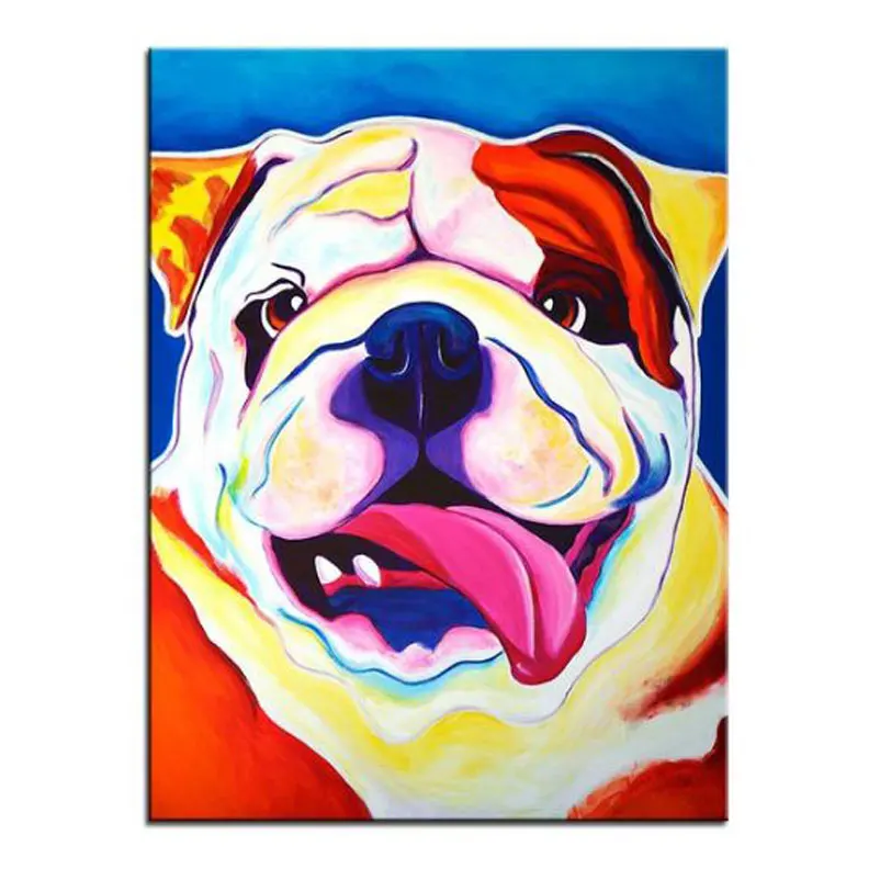 handmade dog Oil Painting Modern cartoon bulldog Canvas Art Wall Decor Picture for kind room 
handmade dog Oil Painting Modern cartoon bulldog Canvas Art Wall Decor Picture for kind room