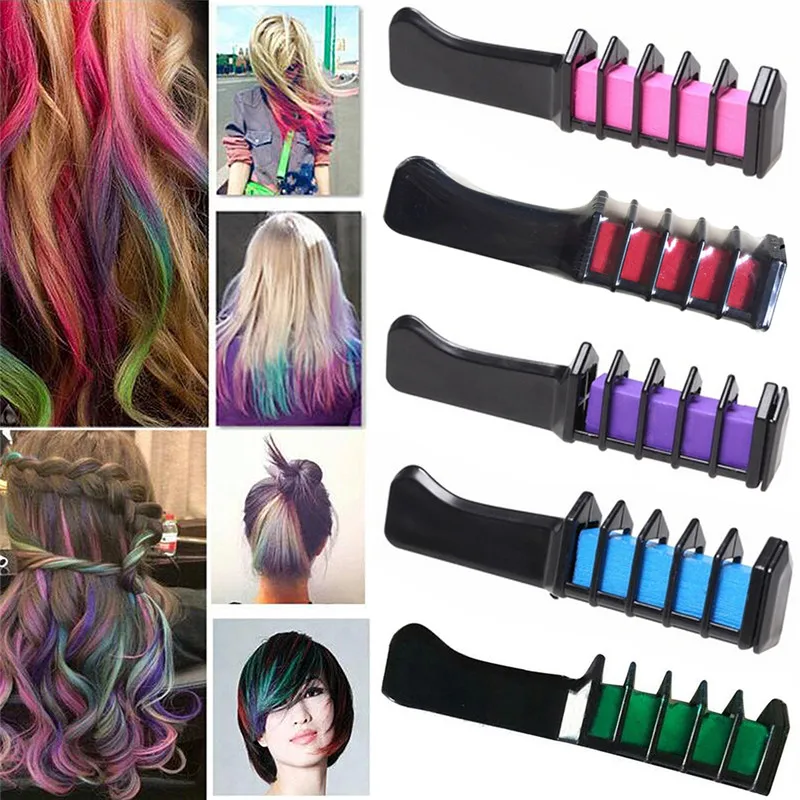 HOT 5 Colors Hair Dye brush Hair Care Temporary Hair Dye Combs Semi Permanent Hair Multicolor Chalk Powder With Comb
HOT 5 Colors Hair Dye brush Hair Care Temporary Hair Dye Combs Semi Permanent Hair Multicolor Chalk Powder With Comb