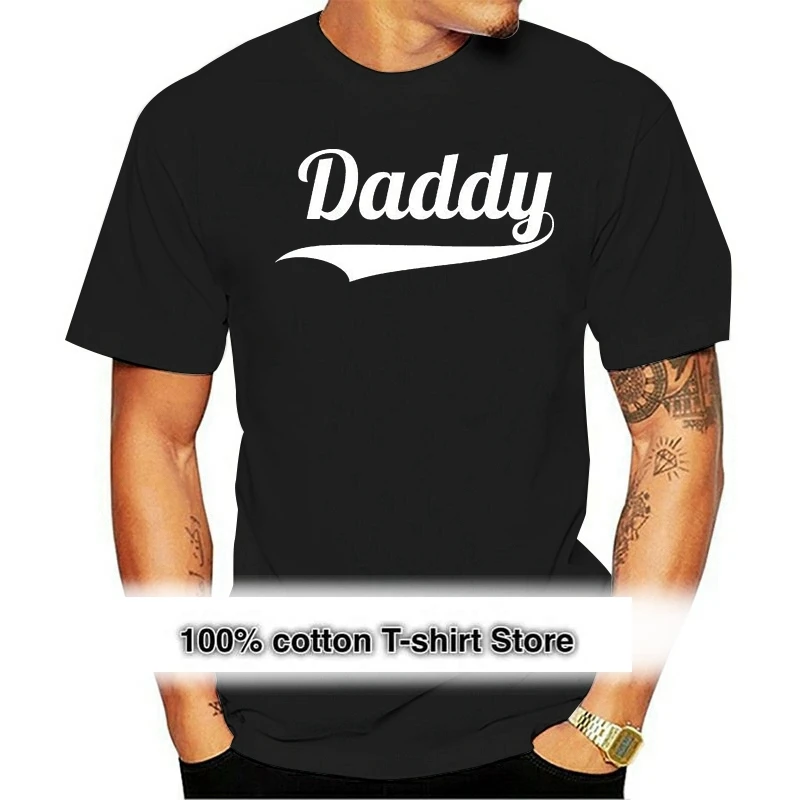

Daddy Slogan T Shirt Logo Step New Baby Father Christmas Birthday Gift Dad Top