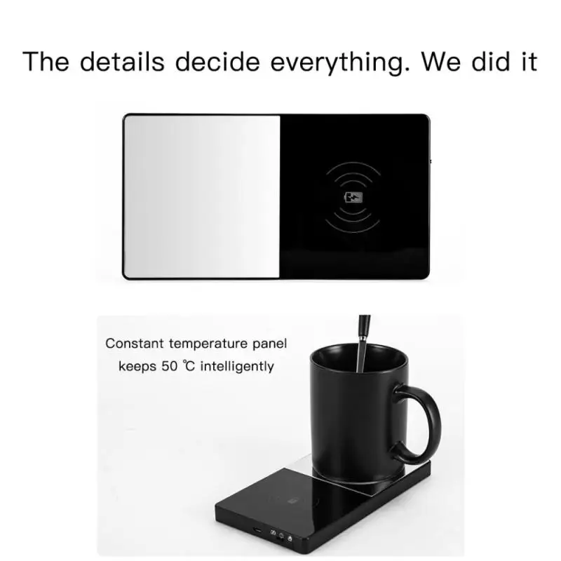 Portable Wireless Charger Bracket Wireless Water Heater Multifunctional USB Warm Heating Coaster 5mm Sensing Distance
Portable Wireless Charger Bracket Wireless Water Heater Multifunctional USB Warm Heating Coaster 5mm Sensing Distance