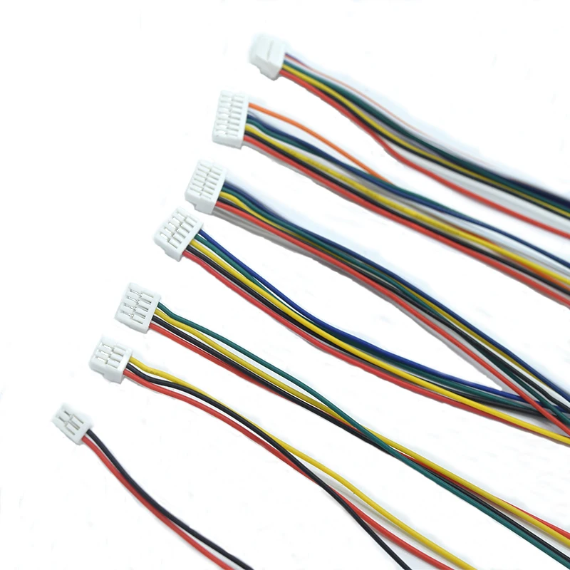 10 шт. микро JST GH 1 25 2P 3P 4P 5P 6P 7P 8PIN Штекерный разъем с кабелями 150 мм Одиночный 28AWG |