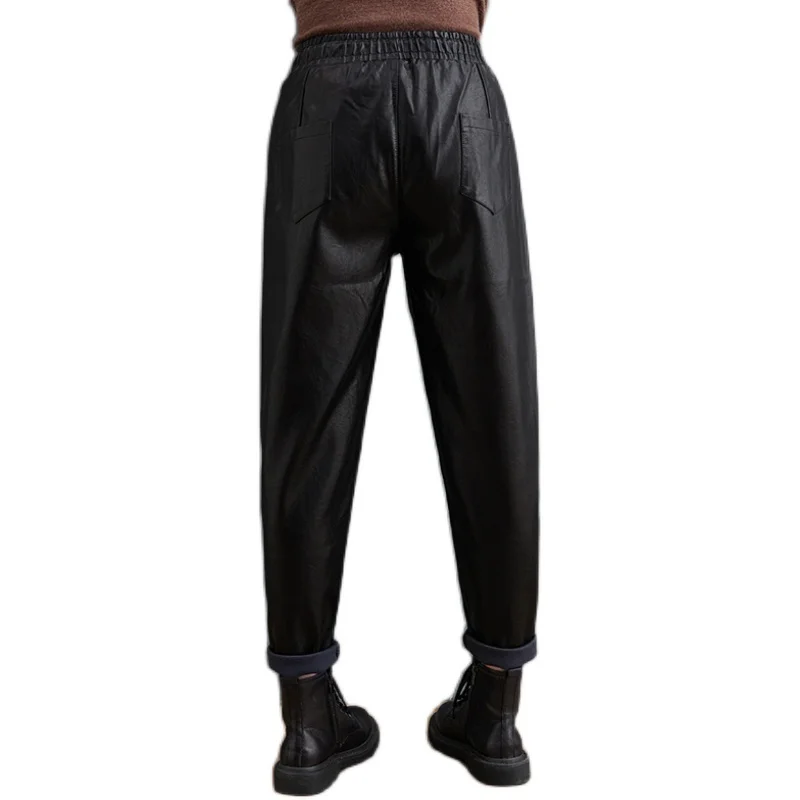 Leather Pants Women's Autumn and Winter 2020 New Loose Large Size Harem Pants Outer Wear PU Leather Elastic Waist Drawstring
Leather Pants Women's Autumn and Winter 2020 New Loose Large Size Harem Pants Outer Wear PU Leather Elastic Waist Drawstring