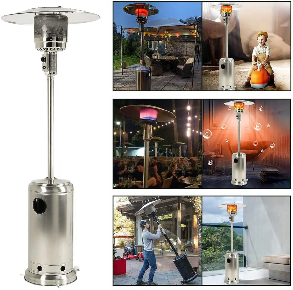 48,000 BTU Patio Heater Liquid Propane Gas Powder Stove Floorstanding Umbrella Air Warmer for Garden Outdoor Winter Cold Weather
48,000 BTU Patio Heater Liquid Propane Gas Powder Stove Floorstanding Umbrella Air Warmer for Garden Outdoor Winter Cold Weather