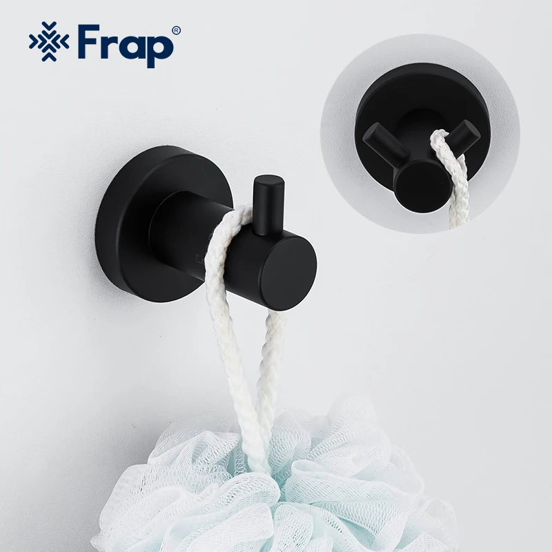 Frap Stainless steel Robe black hook wall mount single screw towel holder Bathroom Accessories clothes hook F30205
Frap Stainless steel Robe black hook wall mount single screw towel holder Bathroom Accessories clothes hook F30205