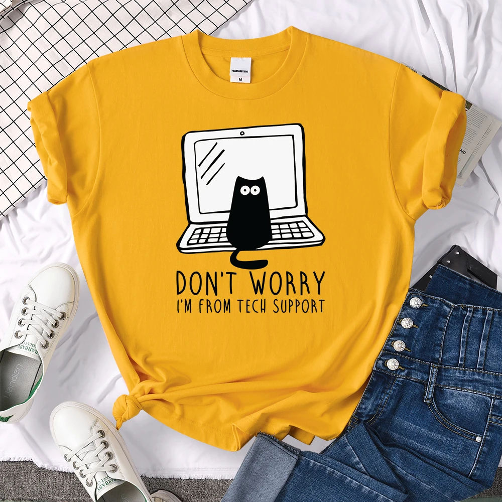 Don'T Worry I'M From Tech Support Print Tshirts Female Funny Casual Top Retro High Quality Tshirt Hip Hop Soft Women's T Shirts
Don'T Worry I'M From Tech Support Print Tshirts Female Funny Casual Top Retro High Quality Tshirt Hip Hop Soft Women's T Shirts