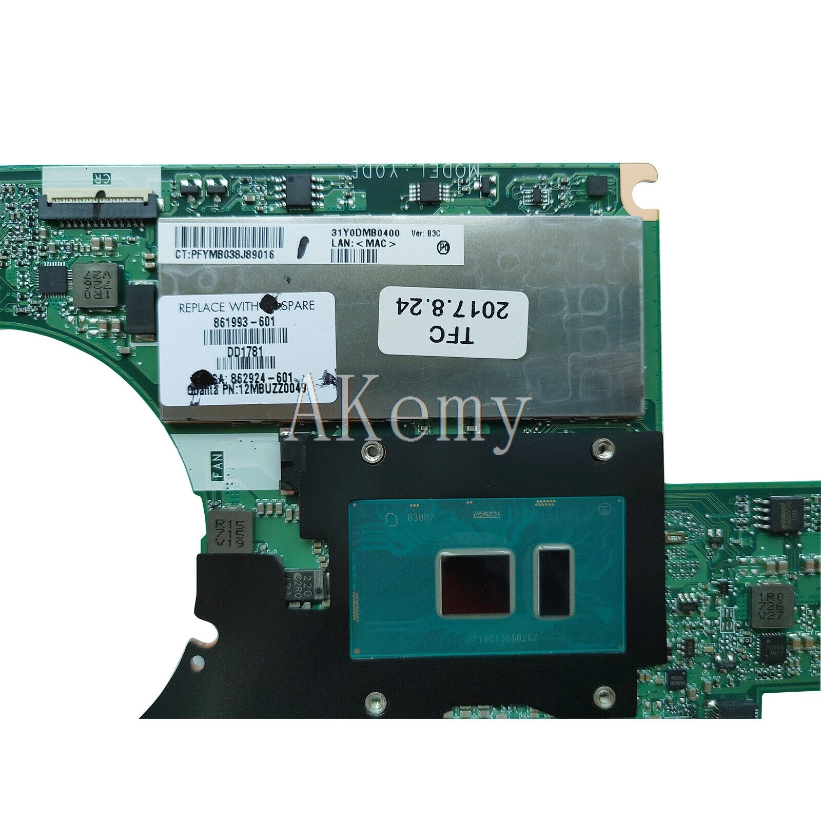 For HP Spectre X360 13-41 Laptop Motherboard 861992-601 849425-601 DAY0DEMBAB0 8GB i7-6500U 2.5GHz CPU 8G
For HP Spectre X360 13-41 Laptop Motherboard 861992-601 849425-601 DAY0DEMBAB0 8GB i7-6500U 2.5GHz CPU 8G