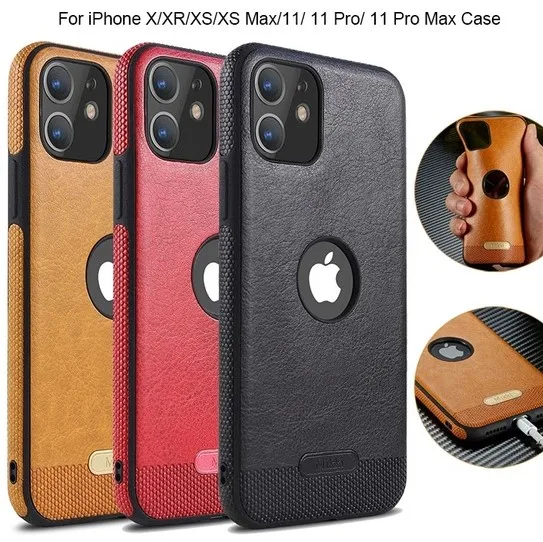 Ультратонкий кожаный чехол накладка для iPhone 11 Pro Max XS MAX XR Xs X 8 8Plus 7 7plus|Бамперы| |