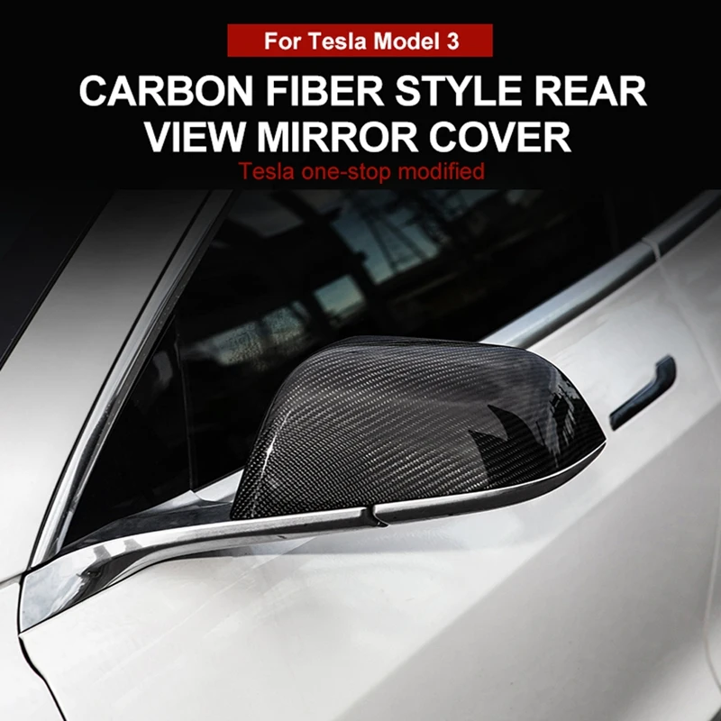 Car Real Carbon Fiber Rear View Mirror Protective Cover Rearview Mirror Cover For Tesla Model 3 2020 2021 Accessories
Car Real Carbon Fiber Rear View Mirror Protective Cover Rearview Mirror Cover For Tesla Model 3 2020 2021 Accessories