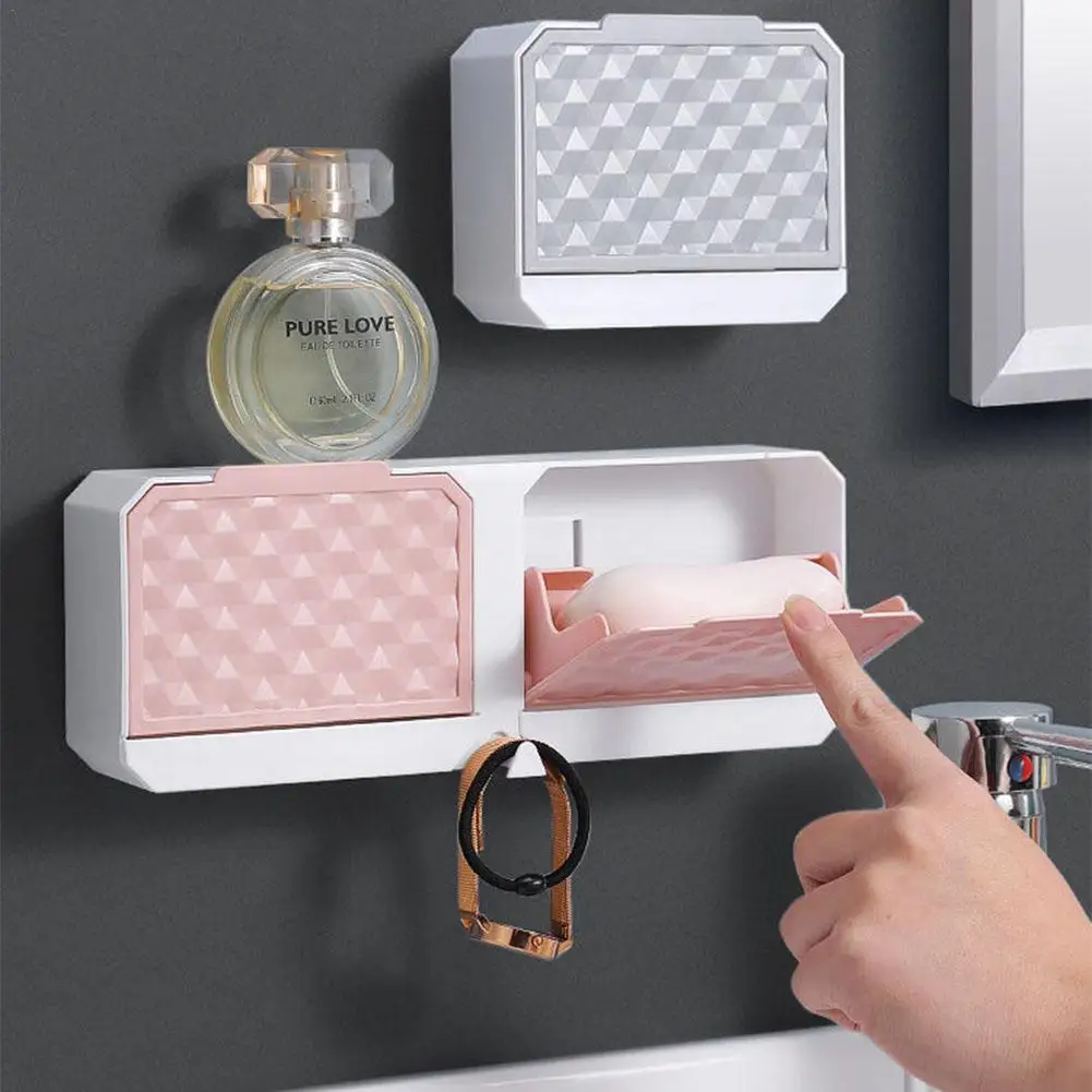 New Sponge Soap Box Punch-free Clamshell Soap Box Storage For Kitchen Bathroom Organizer Case Holder Scrubber X2L4
New Sponge Soap Box Punch-free Clamshell Soap Box Storage For Kitchen Bathroom Organizer Case Holder Scrubber X2L4