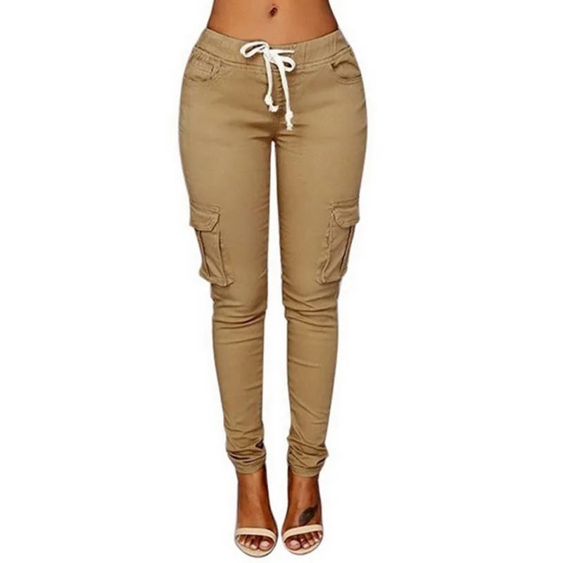 Women Pants Fitness Solid Trousers Casual Female Multi-Pockets Drawstring Tie Trousers Slight Pencil Pants Oversized 2021
Women Pants Fitness Solid Trousers Casual Female Multi-Pockets Drawstring Tie Trousers Slight Pencil Pants Oversized 2021