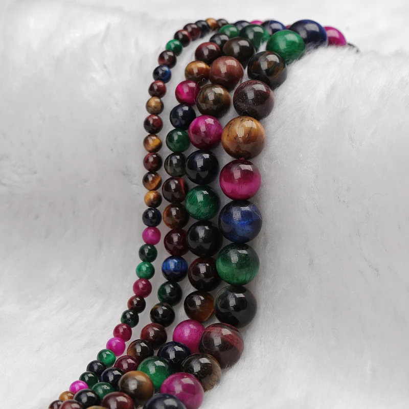 MINHIN Multicolor Tiger Eye Beads For Jewelry Making DIY Bracelet Charms Natural Gem Stone Round Beads 4/6/8/10MM
MINHIN Multicolor Tiger Eye Beads For Jewelry Making DIY Bracelet Charms Natural Gem Stone Round Beads 4/6/8/10MM