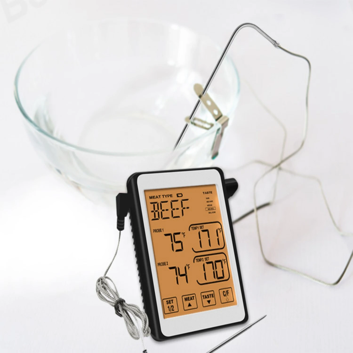 Digital Meat Kitchen Thermometer Stainless Waterproof Meat Temperature Probe Oven Cooking Bbq Temperature Meter
Digital Meat Kitchen Thermometer Stainless Waterproof Meat Temperature Probe Oven Cooking Bbq Temperature Meter