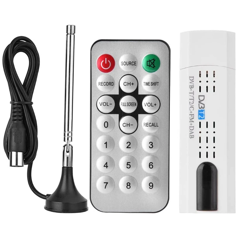 Digital Satellite DVB T2 USB TV Stick Tuner w/ Antenna Remote H D USB TV Receiver DVB-T2/DVB-T/DVB-C/FM/DAB USB TV Stick
Digital Satellite DVB T2 USB TV Stick Tuner w/ Antenna Remote H D USB TV Receiver DVB-T2/DVB-T/DVB-C/FM/DAB USB TV Stick