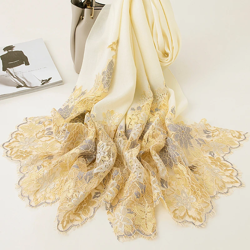 Lace Design Wedding Bride Pure Wool Luxury Woman Scarf Winter Long Red 2021 Delicate Floral Print Beige Brand Apparel Accessory
Lace Design Wedding Bride Pure Wool Luxury Woman Scarf Winter Long Red 2021 Delicate Floral Print Beige Brand Apparel Accessory