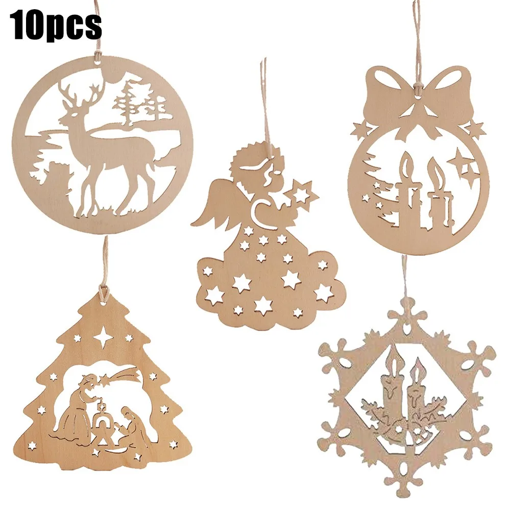 10pcs Wooden Crafts Creative Hollow Carving Christmas Tree Pendant Home Decoration Handmade DIY Holiday Decoration Props
10pcs Wooden Crafts Creative Hollow Carving Christmas Tree Pendant Home Decoration Handmade DIY Holiday Decoration Props