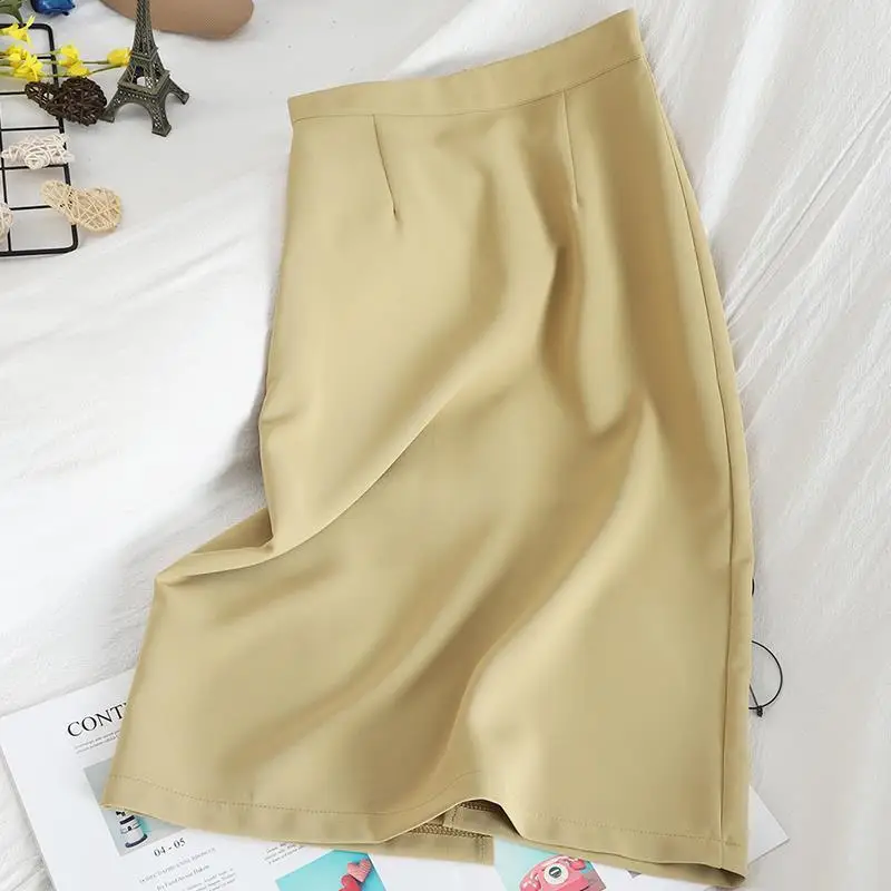 Midi Skirts Spring & Summer Women Skirts One-step High Waist Pure Color Hip Skirt A-line Knee-Length Office Lady Skirt BSQ166
Midi Skirts Spring & Summer Women Skirts One-step High Waist Pure Color Hip Skirt A-line Knee-Length Office Lady Skirt BSQ166