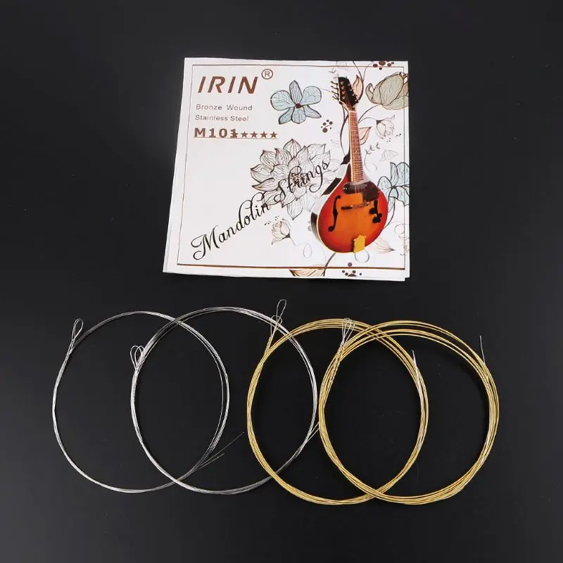 OOTDTY 8pcs/set M101 Mandolin Strings Silver-Plated Stainless Steel Copper Alloy Wound 
OOTDTY 8pcs/set M101 Mandolin Strings Silver-Plated Stainless Steel Copper Alloy Wound